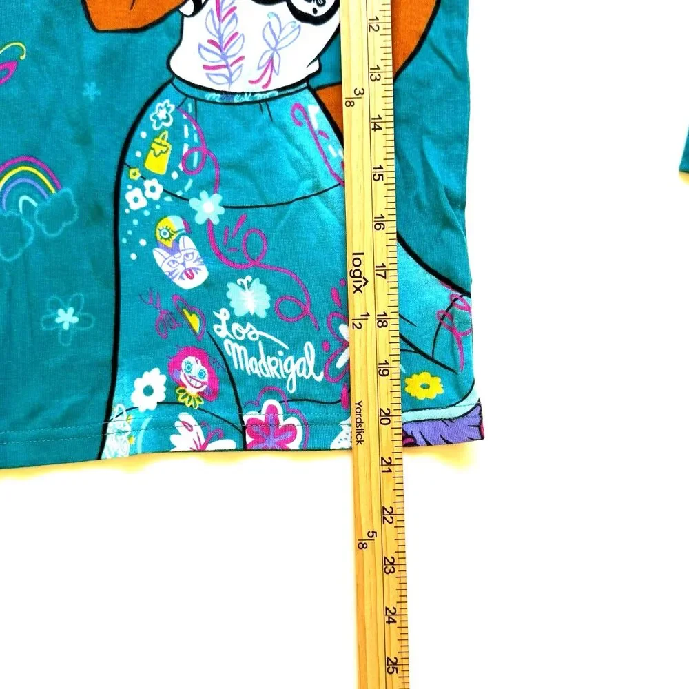 Disney Encanto Mirabel Girls Pajama Set Size 10 2 Pc Teal Long Sleeve Cotton